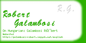 robert galambosi business card